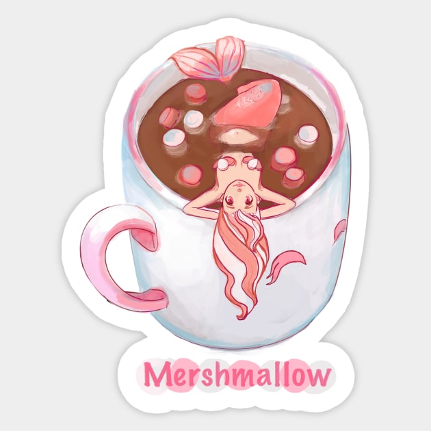 Mershmallow Sticker by ExiliccaArt